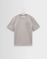 wax london men's Dean - Washed Clay Compact Cotton Pocket T-Shirt