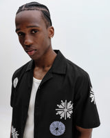 Didcot - Black And Multicolour Round Applique Short-Sleeve Shirt