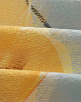 wax london men's Didcot - Blue And Yellow Abstract Poppy Short-Sleeve Shirt