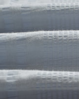 wax london men's Didcot - Blue Double-Weave Seersucker Short-Sleeve Shirt