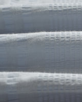 wax london men's Didcot - Blue Double-Weave Seersucker Short-Sleeve Shirt