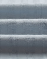 wax london men's Didcot - Blue Open Weave Cotton Short-Sleeve Shirt