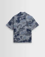 Didcot - Blue Watercolour Print Short-Sleeve Shirt