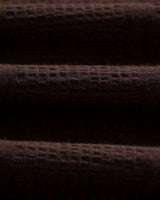 wax london men's Didcot - Brown Double-Weave Seersucker Short-Sleeve Shirt