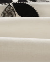 wax london men's Didcot - Ecru And Black Bloom Applique Short-Sleeve Shirt