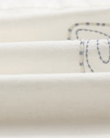 wax london men's Didcot - Ecru Floral Embroidered Short-Sleeve Shirt