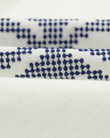 wax london men's Didcot - Ecru Motif Embroidered Short-Sleeve Shirt