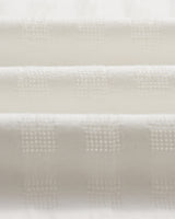 wax london men's Didcot - Ecru Open Weave Cotton Short-Sleeve Shirt