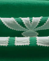 wax london men's Didcot - Green And White Border Applique Short-Sleeve Shirt