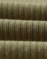 wax london men's Didcot - Khaki Slub Stripe Short-Sleeve Shirt