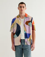 Didcot - Multicolour Painted Shapes Short-Sleeve Shirt
