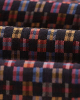 wax london men's Didcot - Navy And Multicolour Geometric Short-Sleeve Shirt