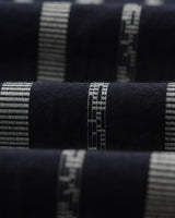 wax london men's Didcot - Navy Fleck Stripe Short-Sleeve Shirt