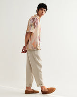 wax london men's Didcot - Pastel And Multicolour Floral Short-Sleeve Shirt