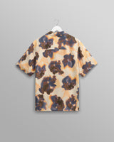 wax london men's Didcot - Peach Floral Blur Short-Sleeve Shirt