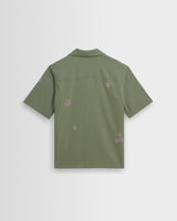 Didcot - Sage And Ecru Scribble Applique Short-Sleeve Shirt