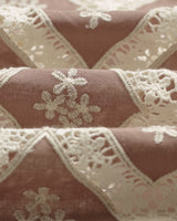 wax london men's Didcot - Taupe And Ecru Diamond Lace Short-Sleeve Shirt