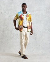 wax london men's Didcot - Watercolour Abstract Painting Short-Sleeve Shirt