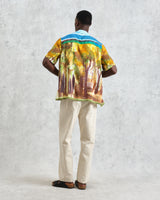 wax london men's Didcot - Watercolour Abstract Painting Short-Sleeve Shirt