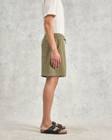 wax london men's Dudley - Khaki Textured Waffle Shorts