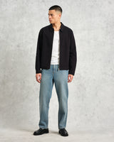 wax london men's Eldon - Black Cotton Seersucker Jacket