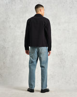 wax london men's Eldon - Black Cotton Seersucker Jacket