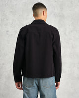 wax london men's Eldon - Black Cotton Seersucker Jacket