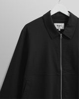 wax london men's Eldon - Black Cotton Seersucker Jacket