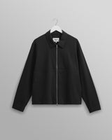 wax london men's Eldon - Black Cotton Seersucker Jacket