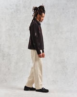 wax london men's Eldon - Black Doodle Embroidered Cotton Jacket