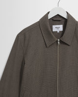 wax london men's Eldon - Brown Micro Puppytooth Jacket