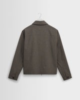 wax london men's Eldon - Brown Micro Puppytooth Jacket