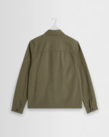 wax london men's Eldon - Khaki Crinkle Cotton-Linen Jacket