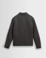 wax london men's Eldon - Mid Grey Boiled Wool Jacket