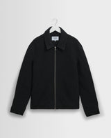 wax london men's Eldon - Midnight Navy Boiled Wool Jacket