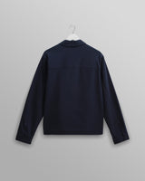 wax london men's Eldon - Navy Cotton Seersucker Jacket