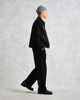 wax london men's Elm - Black Floral Embroidered Wool Jacket