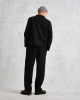 wax london men's Elm - Black Floral Embroidered Wool Jacket