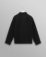 wax london men's Elm - Black Floral Embroidered Wool Jacket