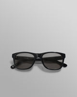 wax london men's Eltham - Black Acetate Square Sunglasses
