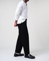 wax london men's Felix - Black Loose Fit Denim Jeans