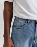 wax london men's Felix - Blue Loose Fit Denim Jeans - STORES