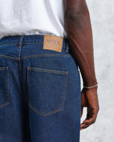 wax london men's Felix - Dark Wash Loose Fit Denim Jeans