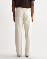 wax london men's Felix - Ecru Loose Fit Denim Jeans