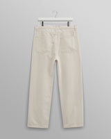 wax london men's Felix - Ecru Loose Fit Denim Jeans