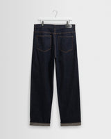 wax london men's Felix - Rinse Wash Japanese Selvedge Loose Fit Denim Jeans