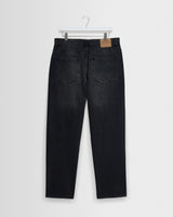 wax london men's Felix - Washed Vintage Black Loose Fit Denim Jeans