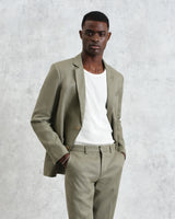 wax london men's Fintry - Khaki Linen Blazer