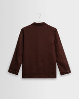 wax london men's Fintry - Merlot Linen Single-Breasted Blazer