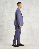 wax london men's Fintry - Mid-Blue Linen Blazer